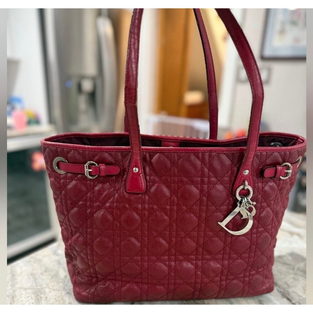 Christian Dior Burgandy Cannage EUC with COA - Picture 3 of 9
